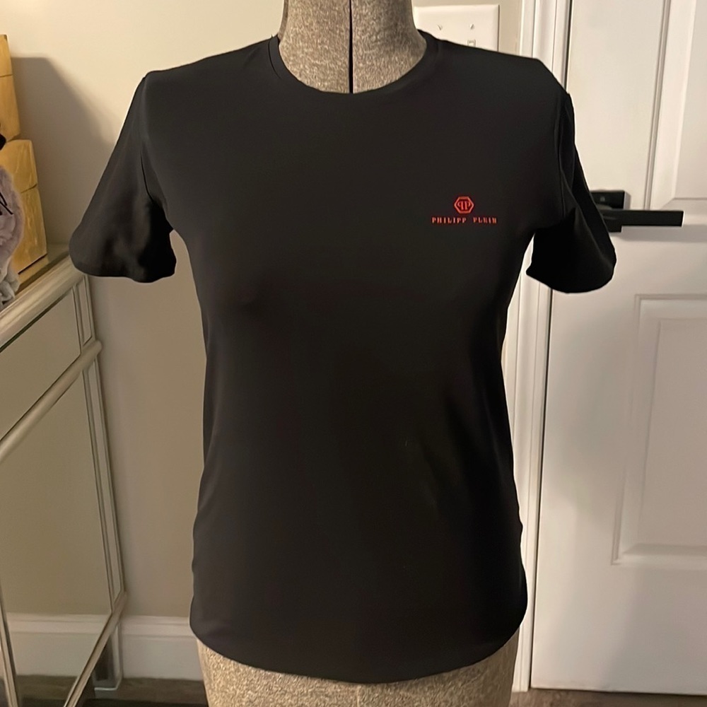NWOT Philipp Plein womens black short sleeve t-shirt size medium